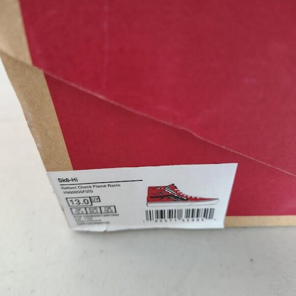 Vans Kids Size 13 Youth Red Sk8-Hi - Picture 5 of 7